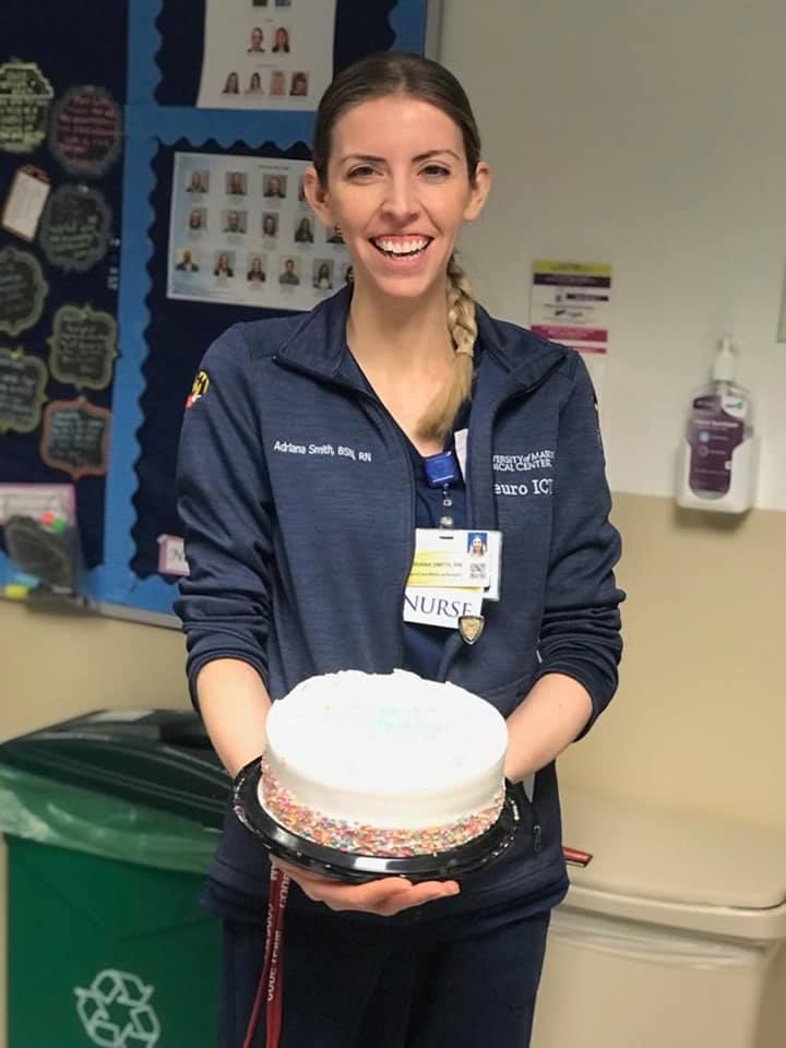 Adriana in the Neuro ICU at the University of Maryland Medical Center